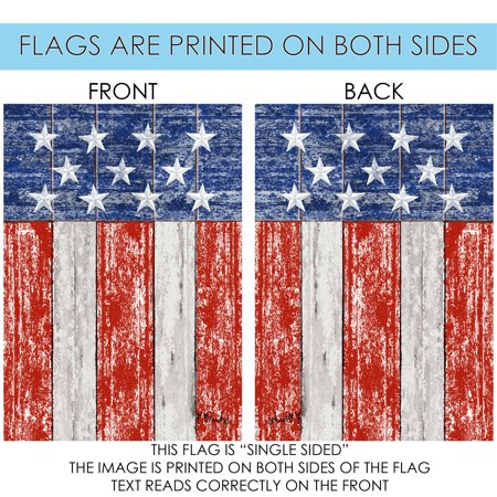 Toland Home Garden Rustic Patriotic Patriotic Fall Flag Double Sided 28x40 Inch