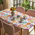 thumbnail image 3 of Easter Eggs Table Cloths for 4 Foot Rectangle Tables, Colorful Eggs Spring Flowers Leaves Garden Plants Patio Waterproof Elastic Fitted Tablecloths, Washable Rectangular Table Cover for Camping, 3 of 8