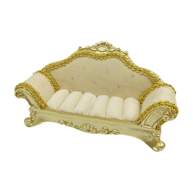 Soporte para presentación de joyería para sofá, caja de baratijas, organizador de casa de muñecas en miniatura, soporte para pendientes, regalos para Estilo B