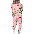 thumbnail image 2 of Moxiu Womens 2 Piece Outfits Casual Tracksuits,Women's Christmas Elf Xmas Tree Printed 2 Piece Tracksuit Crewneck Long Sleeve Tops Long Sweatpants Outfits Lounge Sets with Pockets, 2 of 5