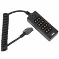 thumbnail image 3 of D-TAP Port Adapter, Convenient 1/4in Screw Hole D-Tap Male To 4-Port Female Plastic Shell Ease Of Use  For V Lock Camera Battery, 3 of 8