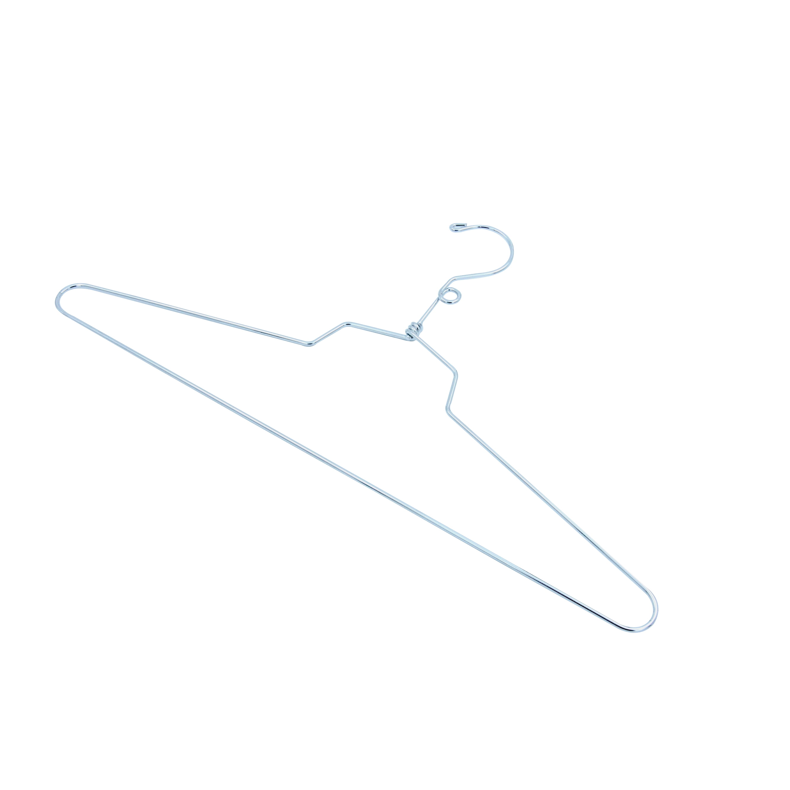 SSWBasics Metal Shirt Hangers - 18 inch - Chrome - Case of 20- Wire Hangers - Chrome Metal