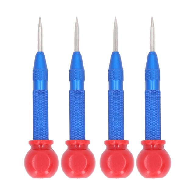 Center Punch Set Automatic Hole Puncher Hand Tool for Metal Wood Window Glass 5in Blue