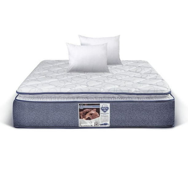 Colchon Spring Air Vendome Matrimonial + 2 Almohadas SC + 1 Protector de Colchon Ensueño + 1 Juego de Sabanas Ensueño Spring Air Vendome