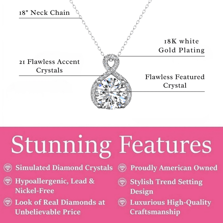 Cate & Chloe Alessandra 18k White Gold Infinity Necklace photo 3