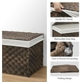 thumbnail image 4 of Wicker Storage Basket with Lid, 42.3 Gallon (160L) Large Blanket Basket with Lid, Woven Storage Bin with Handles, Removable Liner, Metal Frame, Foldable, for Bedroom, Laundry Room, Brown, 4 of 16