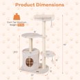 thumbnail image 3 of Gymax 43'' Cat Tree for Indoor Cats w/Condo Comfy Plush Perches Sisal Scratching Posts Beige, 3 of 10