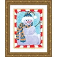 thumbnail image 1 of Seay, Anne 19x24 Gold Ornate Wood Framed with Double Matting Museum Art Print Titled - Happy Snowman I, 1 of 4
