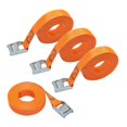thumbnail image 1 of Lashing Straps, Length 6 M, Width 25 Mm, Load Capacity 150 Kg, Orange (pack Of 4), 1 of 5