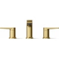 thumbnail image 3 of Kohler K-37893-4-2MB Hint Widespread Bathroom Sink Faucet, Bathroom Faucets, 1.2 GPM, Vibrant Brushed Moderne Brass, 3 of 4