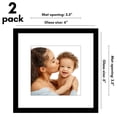 thumbnail image 5 of Americanflat 6x6 Picture Frame with Shatter-Resistant Glass with 4x4 Mat 2 Pack Display Photo Square - Black, 5 of 8