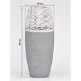 thumbnail image 2 of B2 Studio 7736-250-sh186 10 in. Stone Imitation Painted Art Oval Glass Table Oval Vase for Flowers, 2 of 7
