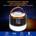 thumbnail image 2 of Linterna de camping LED recargable, luz de camping con energía solar de 1000 lm, luces de camping con control remoto portátil para tiendas de campaña, 5 modos de luz impermeable para tienda de campañ TUNC Sencillez, 2 of 5