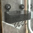 thumbnail image 3 of WUXIAB Suction Cup Shower Caddy,No-Drilling Bathroom Kitchen Wall Rack,Glacier Pattern Transparent Storage Organizer,Easy-Install No-Residue Smooth Surface Wall Shelf,Toiletries Kitchenware Storage, 3 of 9
