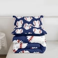 thumbnail image 5 of Erosebridal Baseball Print Loves Twin Comforter Sets For Kids,Boys Ball Games Bedding Set,Reversible navy blue,2-Piece, 5 of 7