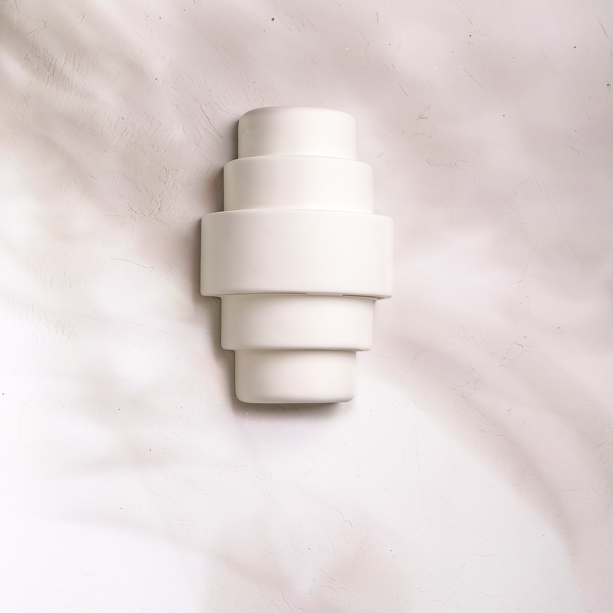Luxury Lighting Fasciato 9" High Ceramic Outdoor Wall Light, Paintable White Bisque, LED Bulb Included
