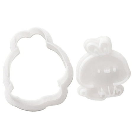 

Hadanceo Biscuit Mold Non-sticky Easy to Demould DIY Food Grade Plastic Cartoon Rabbit Fondant Press Mold Baking Tools