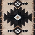 thumbnail image 7 of Emma + Oliver Fe 2x3 Berber Olefin Accent Rug with Complementary Southwestern Pattern in Beige, Black and Brown and Jute Backing, 7 of 7