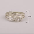 thumbnail image 3 of 0.65 CTW Natural Diamond Polki Multi Band Ring 925 Sterling Silver Women Valentines Day Gifts Jewelry, 3 of 5