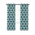 thumbnail image 7 of Abstract Geometric Blackout Curtains for Bedroom, Vintage Rhombus Circle Texture Green Thermal Insulated Kitchen Drapes with Grommets, Light Blocking Window Treatment, 2 Panels 52" x 90", 7 of 7