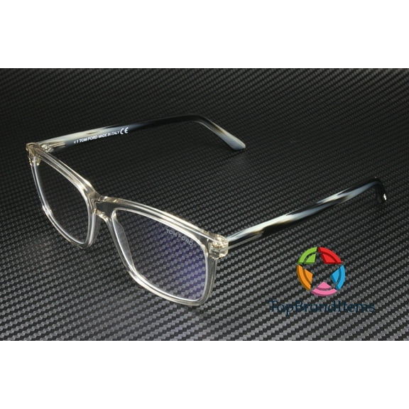 Eyeglasses Tom Ford FT 5479 -B 020 grey/other, Transp. Grey W. Grey Striped Blue Horn Temples/ Bl, 56/16/145