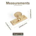 thumbnail image 2 of Goo-Ki 12 Pack Champagne Bronze Cabinet Knobs with Backplate for Drawer Cupboard, Single Hole/Screw Vintage Bronze Knob Pulls Handle Zinc Alloy Hardware (G015), 2 of 3