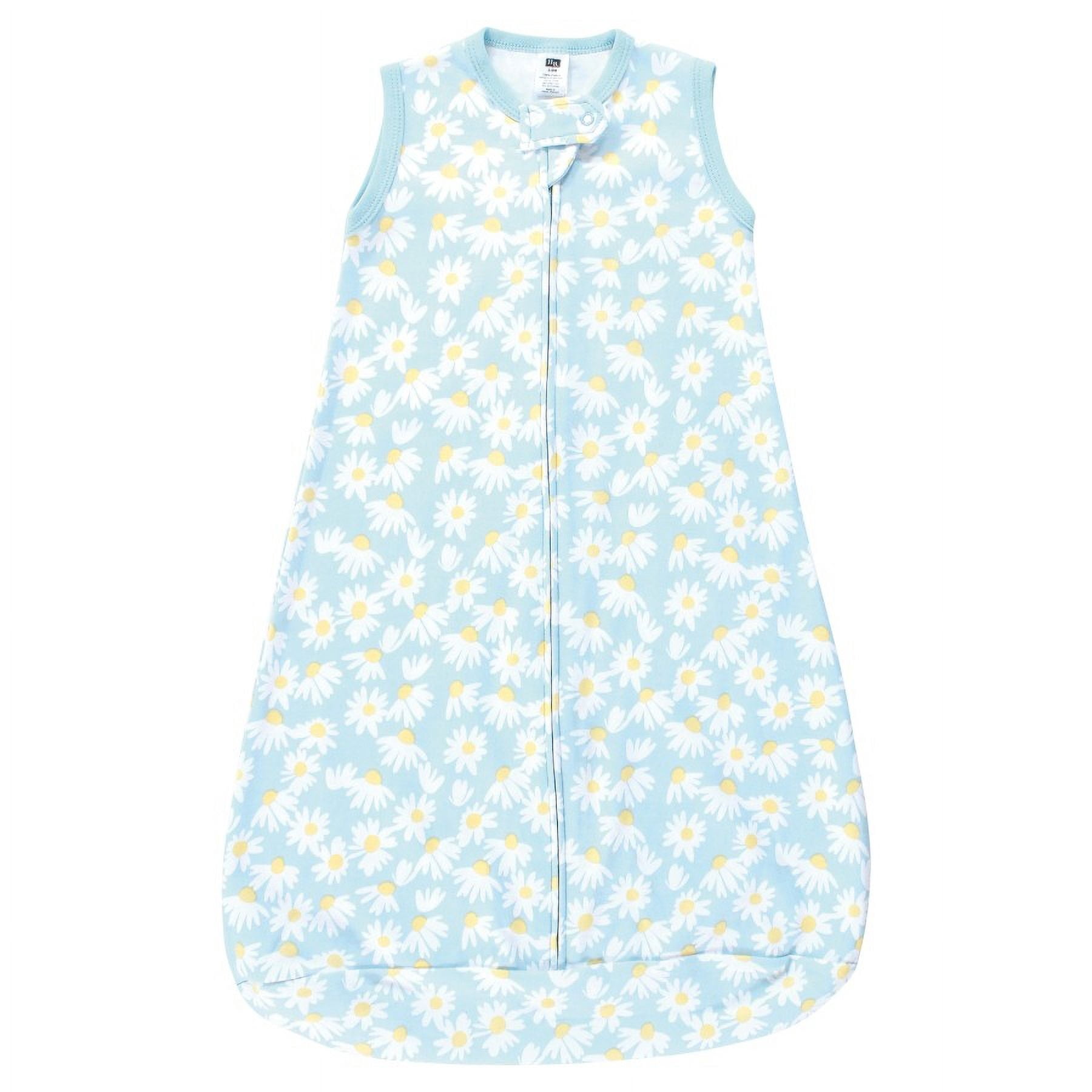 Hudson Baby Infant Girl Cotton Sleeveless Wearable Sleeping Bag, Sack, Blanket, Mixed Daisy, 12-18 Months
