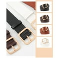 thumbnail image 4 of fastboy Ceinture de Robe Femme Solide Boucle Carrée Réglable Décoration Ceinture en Cuir, 4 of 9