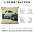 thumbnail image 5 of COMIO Ink Oil Painting Watercolor Blue Pickup Truck Decorative Lumbar Throw Pillow Cover Case Home Living Room Bed Sofa Car, 5 of 5