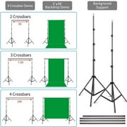 Adjustable Background Stand, 7ft Height x 10ft Wide Adjustable Photo Video Backdrop Stand with Carry Bag, Clamps for Wedding Party Stage Decoration Black