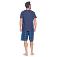 thumbnail image 4 of Ashford & Brooks Men's Woven Short Sleeve Jersey Top & Pajama Shorts Set, 4 of 5