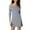 Gray, variant on Elegant Off Shoulder Knitted Mini Long Sleeve Dress for Women Figure Hugging Fit, Sophisticated Design, Comfortable Knitted Fabric