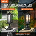 thumbnail image 3 of Outdoor Dusk Till Dawn Lamp Post Light - 17.72in Pole Mount, Auto Sensor for Yard, Patio & Driveway, 3 of 11