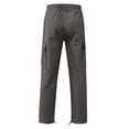 thumbnail image 5 of WIZUTIZ Men's Cotton Cargo Pants Drawstring Waist Ankle Tie Relaxed Fit Multi Pocket Outdoor Straight Trousers, 5 of 8