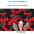 thumbnail image 5 of Camouflage Gaming Mouse Pad XL Large Full Desk Mat with Stitched Edges and NonSlip Base, Ideal for PC Laptop and Office Decor, Gifts for Women and Girls (Black and Red, 31.5 x 11.8 in), 5 of 6