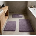 thumbnail image 5 of Purple 3-Piece Lamb Wool Bathroom Rug Set - Soft Non-Slip Absorbent Bath Mat, Stylish Elegant Home Decor Rug for Bathroom, Laundry Room & Powder Room Accessories, 5 of 11