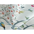 thumbnail image 4 of Ambesonne Watercolor Quilted Bedspread Set 3 Pcs, Retro Birds on Branches, King Size, Multicolor, 4 of 5