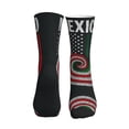 thumbnail image 2 of Athletic Socks Mexican America Flag Art Sport Running Calf Socks Crew Socks for Men Women, 2 of 7