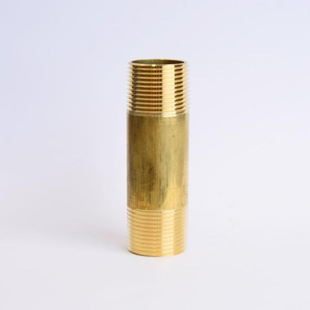 Boquilla de latón HOMEPLUS+ MPT de 1 pulgada x 1 pulgada de profundidad MPT de 10 cm de largo