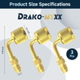 thumbnail image 2 of Adaptador Drako-Myxx A2L R-32 R-454B 1/4 LH Hembra a 1/4 RH Macho, 2 of 8