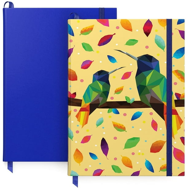 Cuadernos Puntuados Arteza Set de 2 6x8 96 Hojas Pájaros y Azul Papel Suave Material Escolar