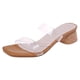 thumbnail image 2 of Sandalias y pantuflas transparentes para mujer Tacón grueso Boca de pescado Zapatillas de tacón alto Wmkox8yii  ytu1959, 2 of 9