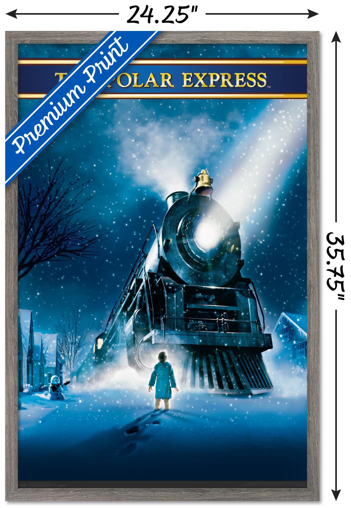 The Polar Express - One Sheet Wall Poster, 22.375" x 34", Framed