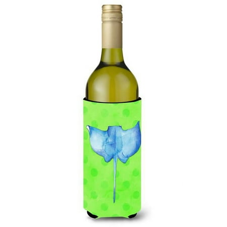 

Sting Ray Green Polkadot Wine Bottle Beverge Insulator Hugger - Green