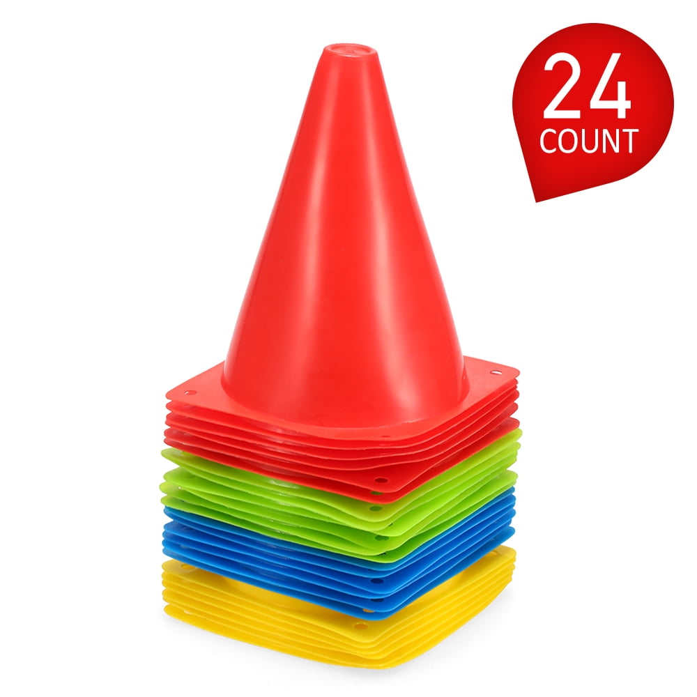 7" Marker Training Outdoor Sports Traffic Cones Safety Soccer Football Rugby 