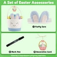 thumbnail image 4 of CHERISHGARD Easter Cute Bunny Baskets for Kids Egg Hunt，Basktes with Bunny Ears，Small Woven Rope Baskets for Organizing, 8L, 4 of 6
