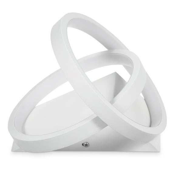 Graflsoa Modern Scandinavian Round LED Ceiling Light with Triangular Base, 3-Tone Adjustable (Cool/Warm/Neutral White), 110V-240V, Ideal for Hallway & Corridor, White Finish