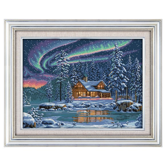 Amdohai DIY Handmade Needlework Cross Stitch Set 55 * 43cm Embroidery Kit 14CT Printed Cross-Stitching Home Decoration