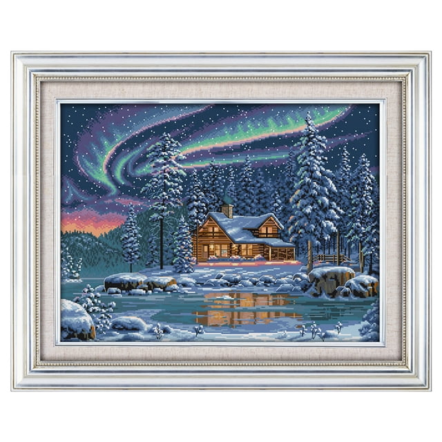 Amdohai DIY Handmade Needlework Cross Stitch Set 55 * 43cm Embroidery Kit 14CT Printed Cross-Stitching Home Decoration