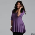 thumbnail image 4 of Women's Plus Size Henley Tunic Top, 4 of 5